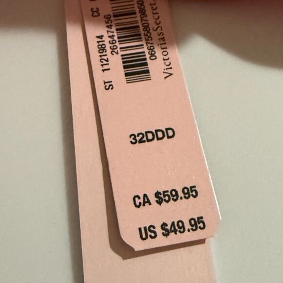 VICTORIA'S SECRET NWT Sz 32DDD Wild Strawberry Swim Twist Balconette Bikini Top - Picture 4 of 5